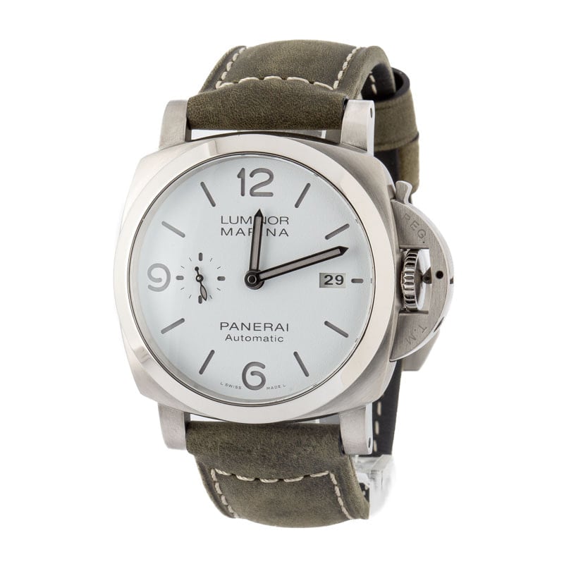 Panerai Luminor Marina Ref PAM01314 White Dial