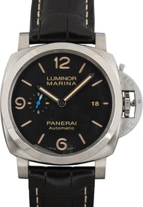 Pre-owned Panerai Luminor Marina PAM01312 Black Dial
