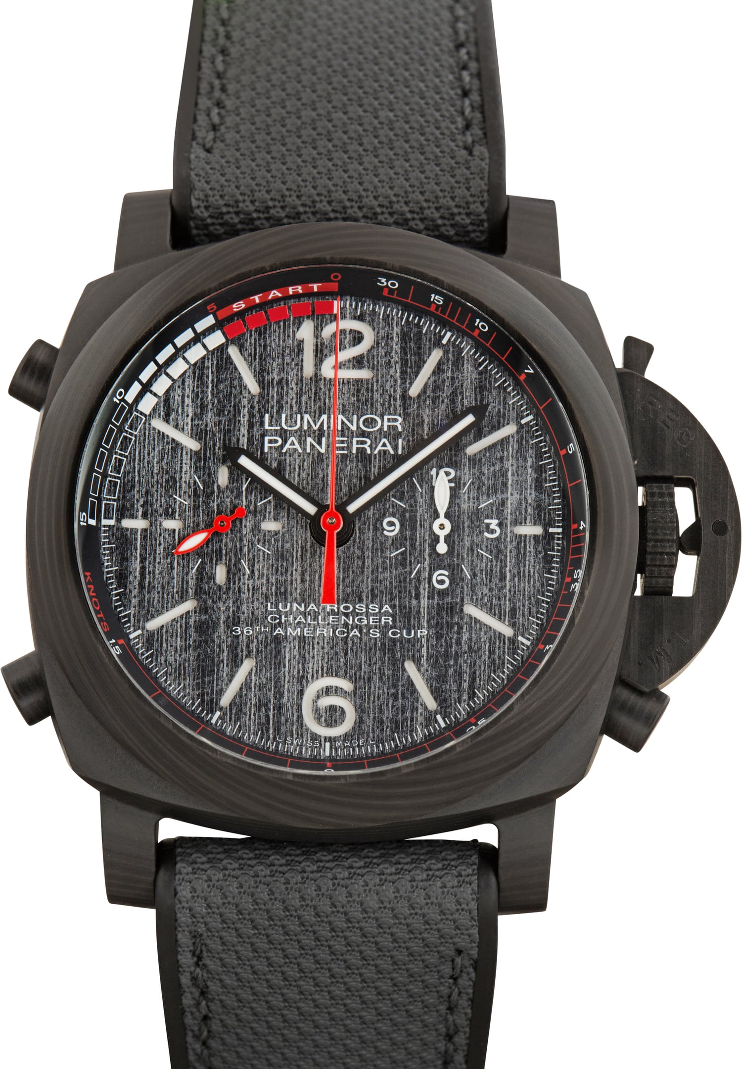 Pre-Owned Panerai Luminor 1950 47 Regatta Carbotech PAM01038