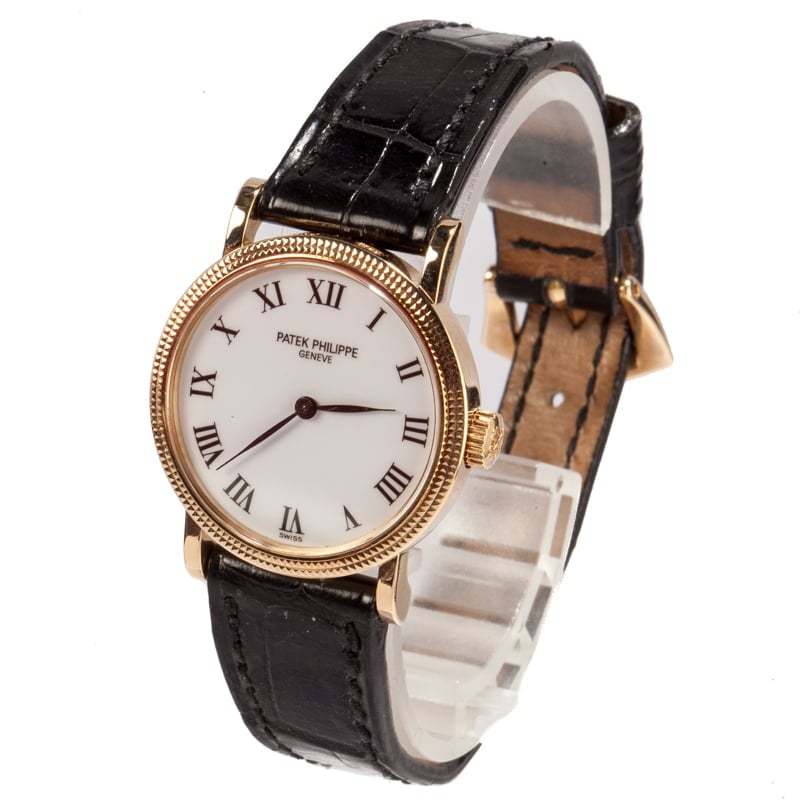 Ladies Patek Philippe Calatrava 18k Yellow Gold