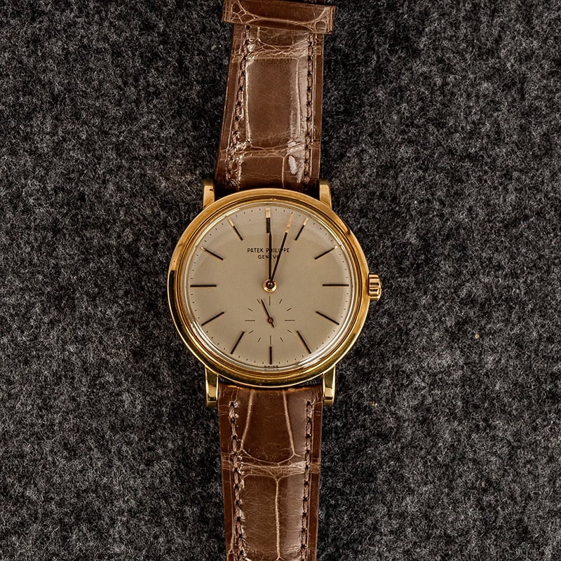 Pre-Owned Patek Philippe Calatrava 18k Gold