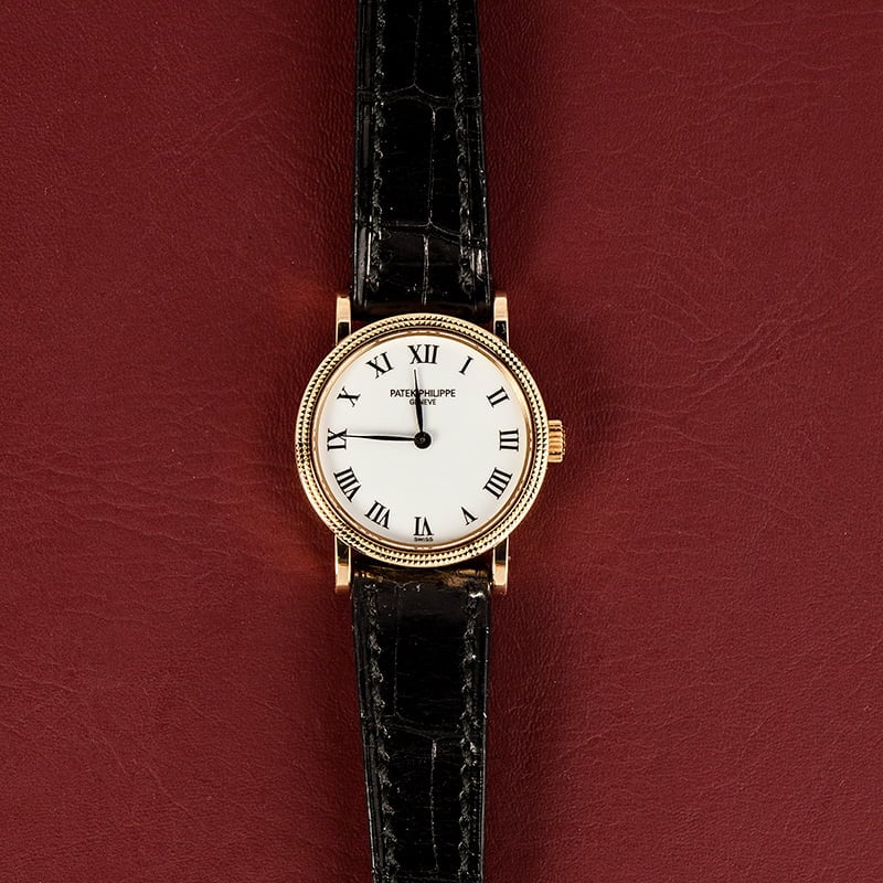 Ladies Patek Philippe Calatrava 18k Yellow Gold