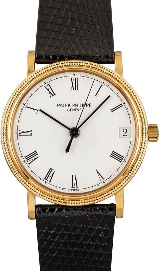 Preo-Owned Patek Philippe Calatrava 18K Yellow Gold Ref. 3820J