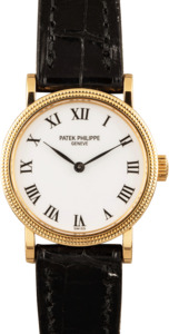 Ladies Patek Philippe Calatrava 18k Yellow Gold