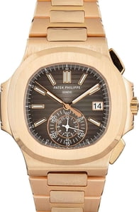 Patek Philippe Nautilus Flyback Chronograph 18k Rose Gold