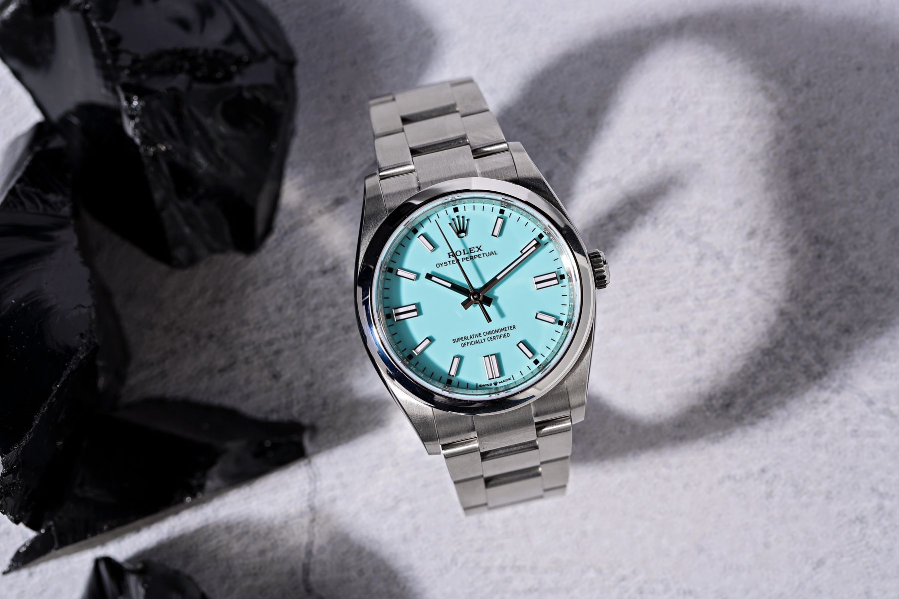 Rolex Watches Oyster Perpetual Tiffany Blue Dial Turquoise Dial