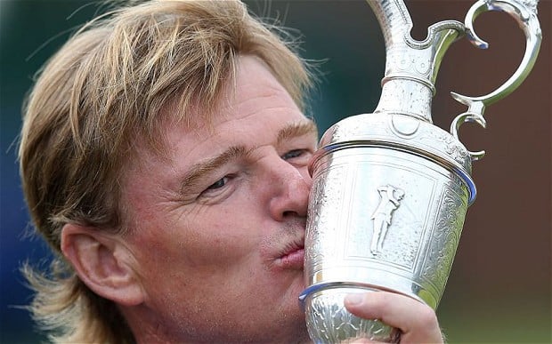 Ernie Els Wins Open Championship with a single swing.