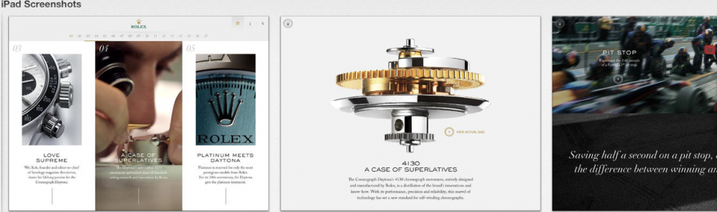 The Rolex Daytona Experience is on the ipad app