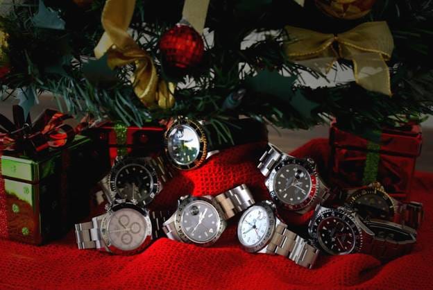 rolex watches under christmas tree