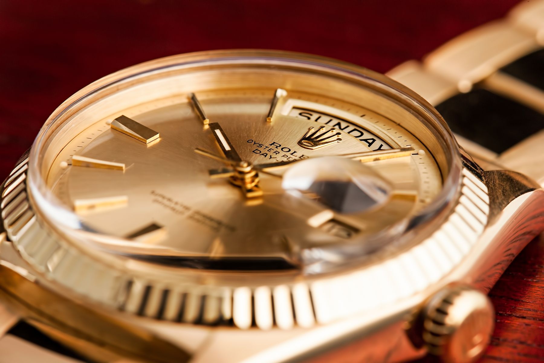 Vintage Rolex Day-Date 1803 Pie Pan Dial Yellow Gold