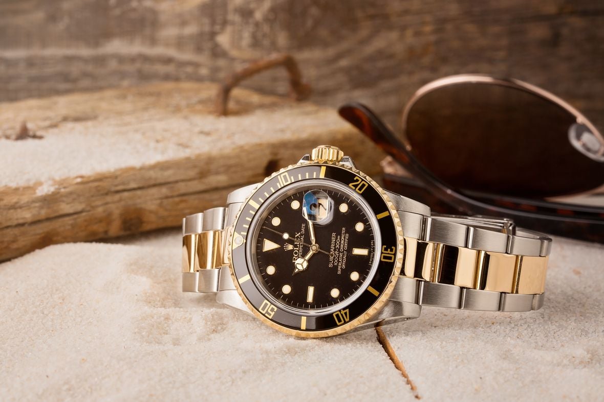 Rolex 16613 Submariner Two-Tone Steel and Gold Black Dial