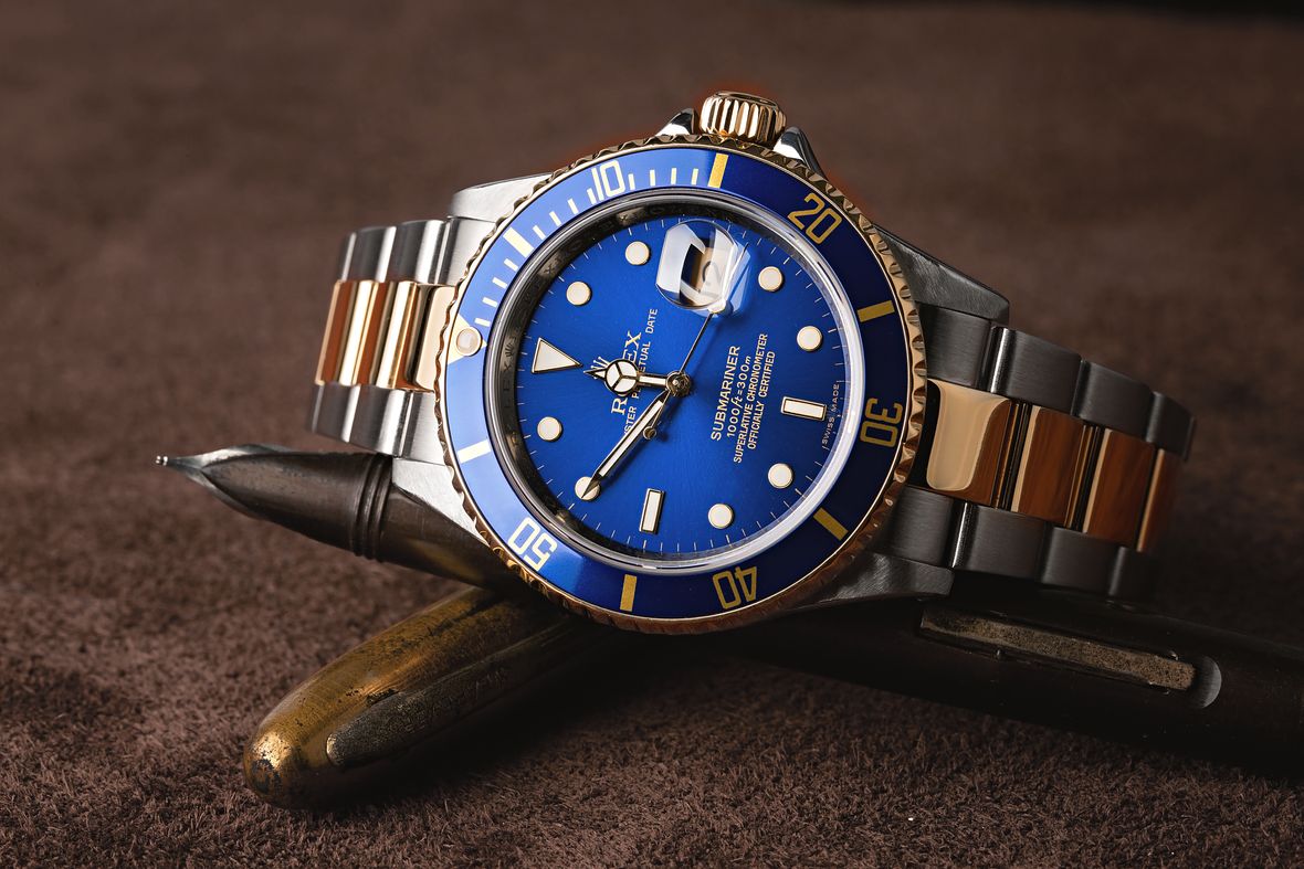 Rolex 16613 Submariner Two-Tone Steel and Gold Blue Dial