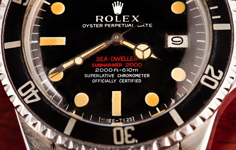 rolex sea dweller double red price 1975 vintage