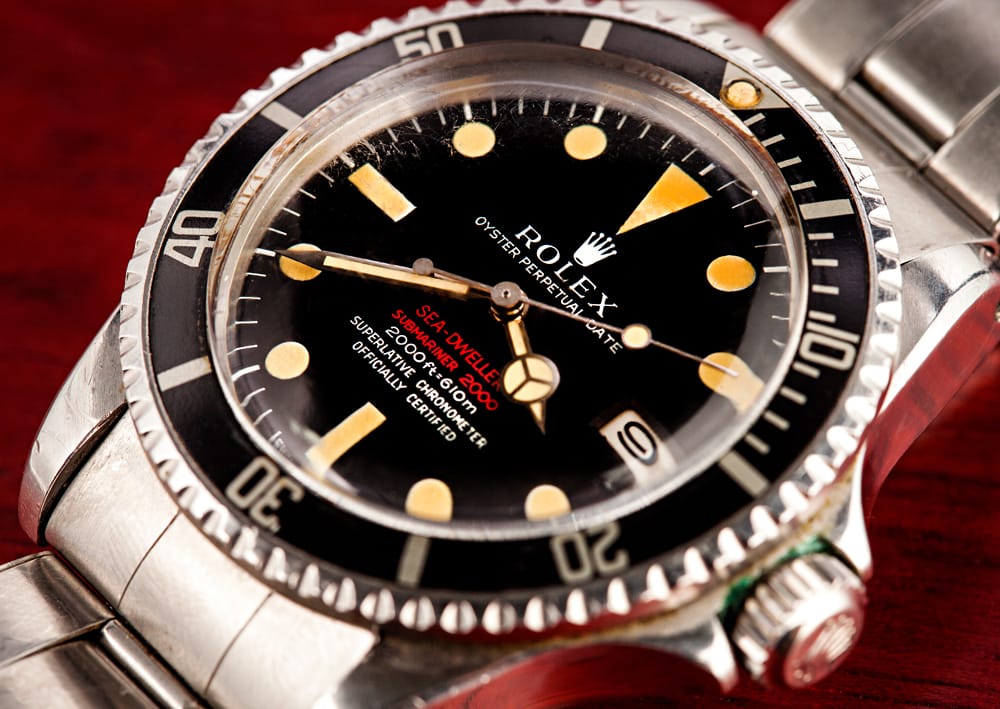 rolex sea dweller double red price 1975 vintage