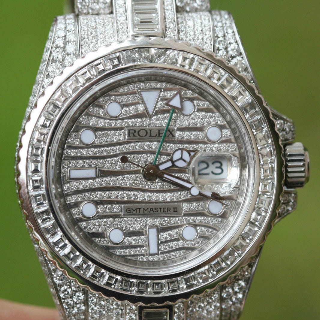 factory iced out rolex