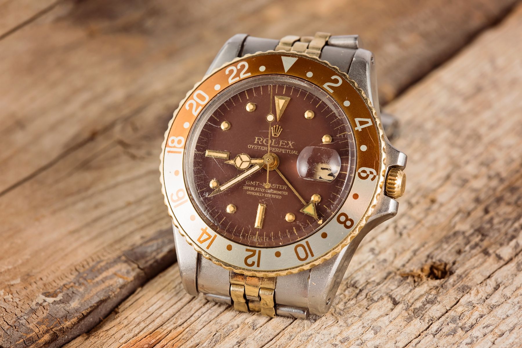 Rolex GMT-Master 1675 Two-Tone Steel and Gold Root Beer