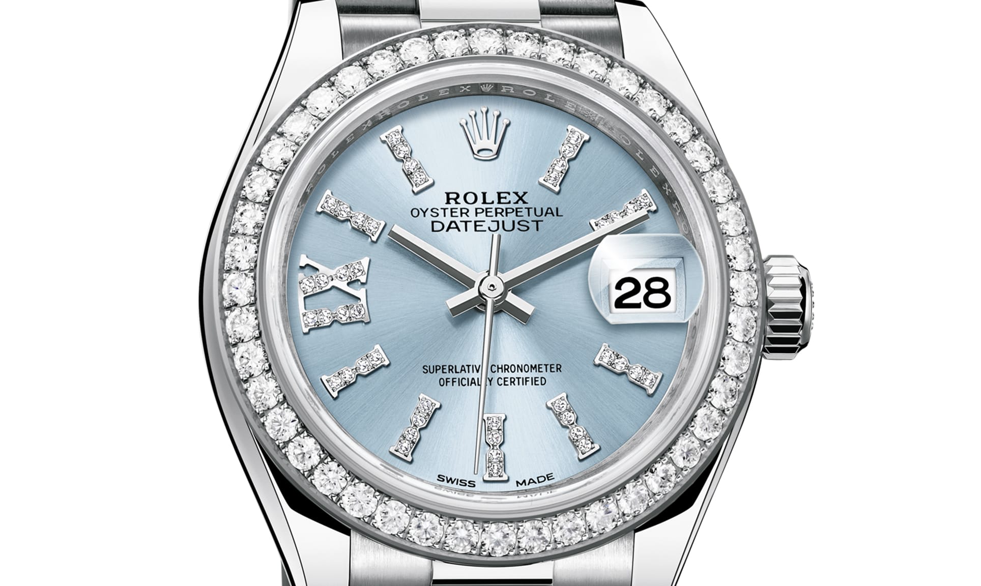 rolex lady datejust 28 blue