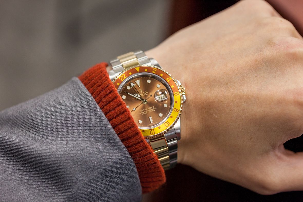 Rolex GMT-Master Two-Tone 16713 Brown Dial Root Beer