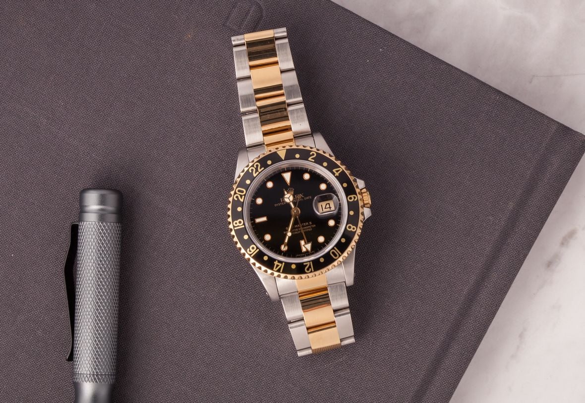 Rolex GMT-Master II Two-Tone 16713 Black Dial