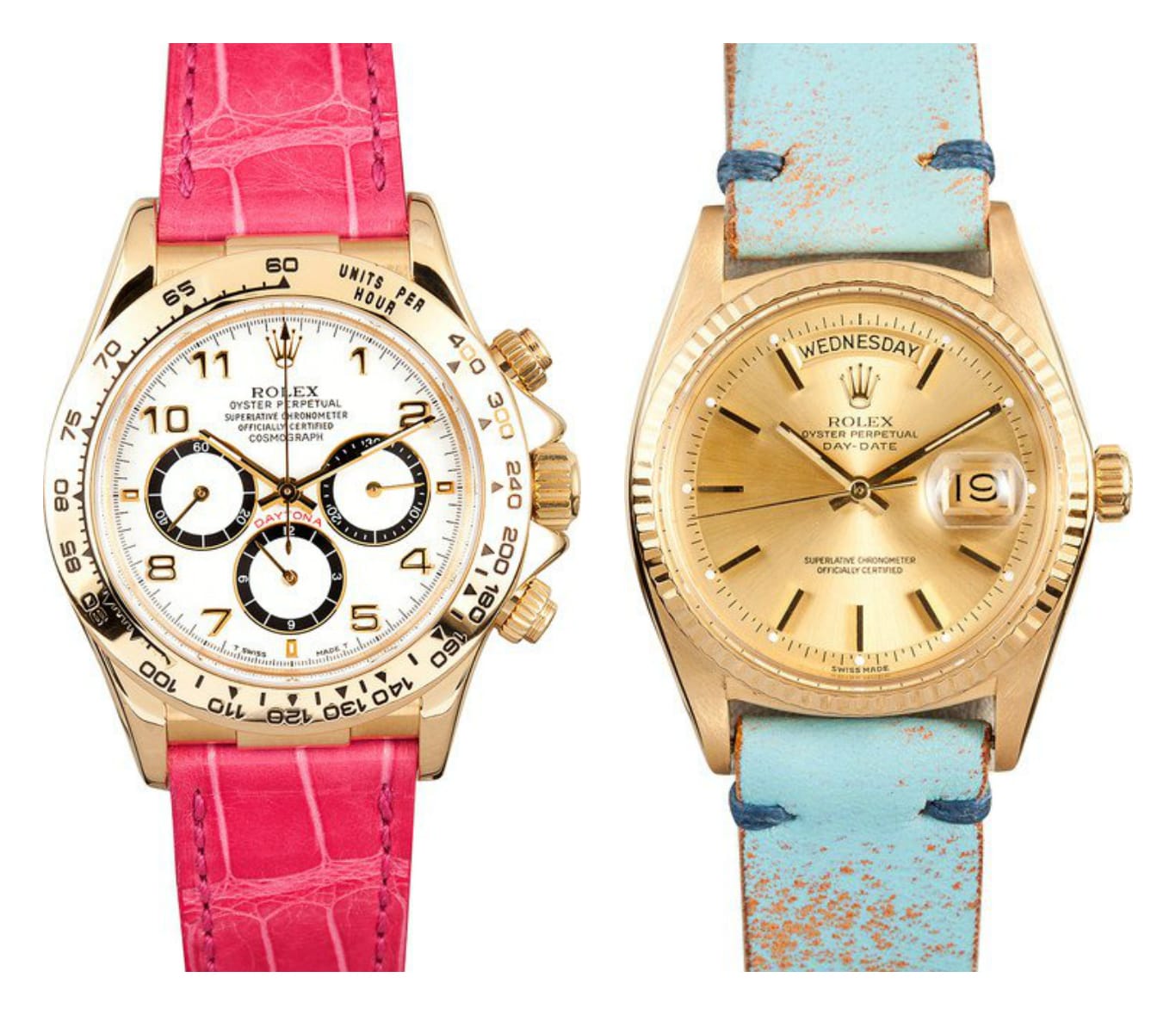 Rolex women's top leather watch