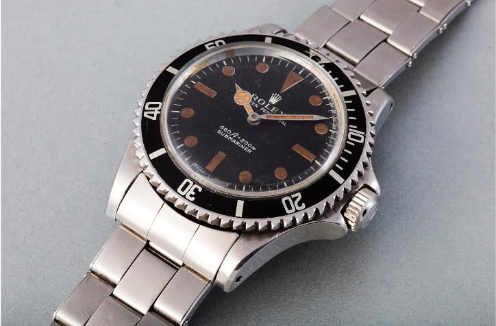 The buzzsaw bezel make this timepiece unique as well as its appearance on the big screen. James Bond's Rolex is a Submariner 5513