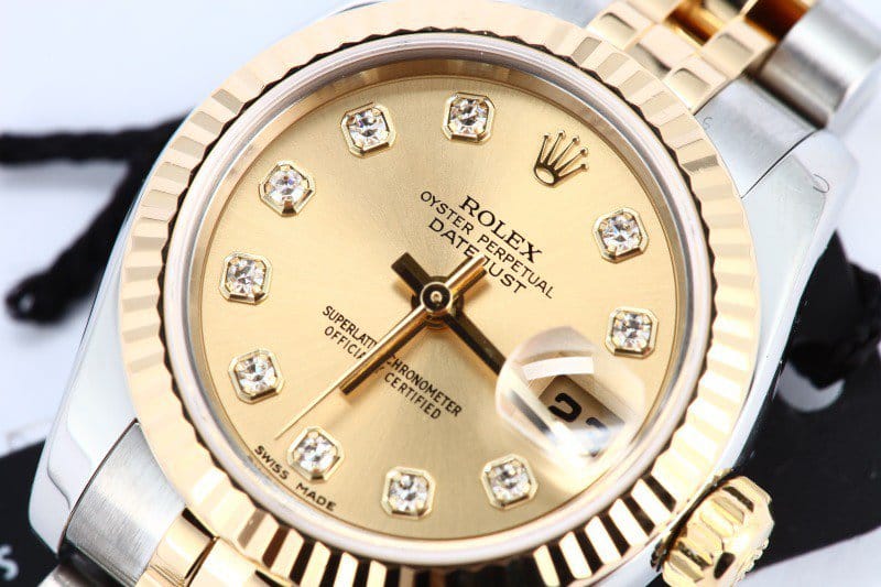 lady datejust champagne dial