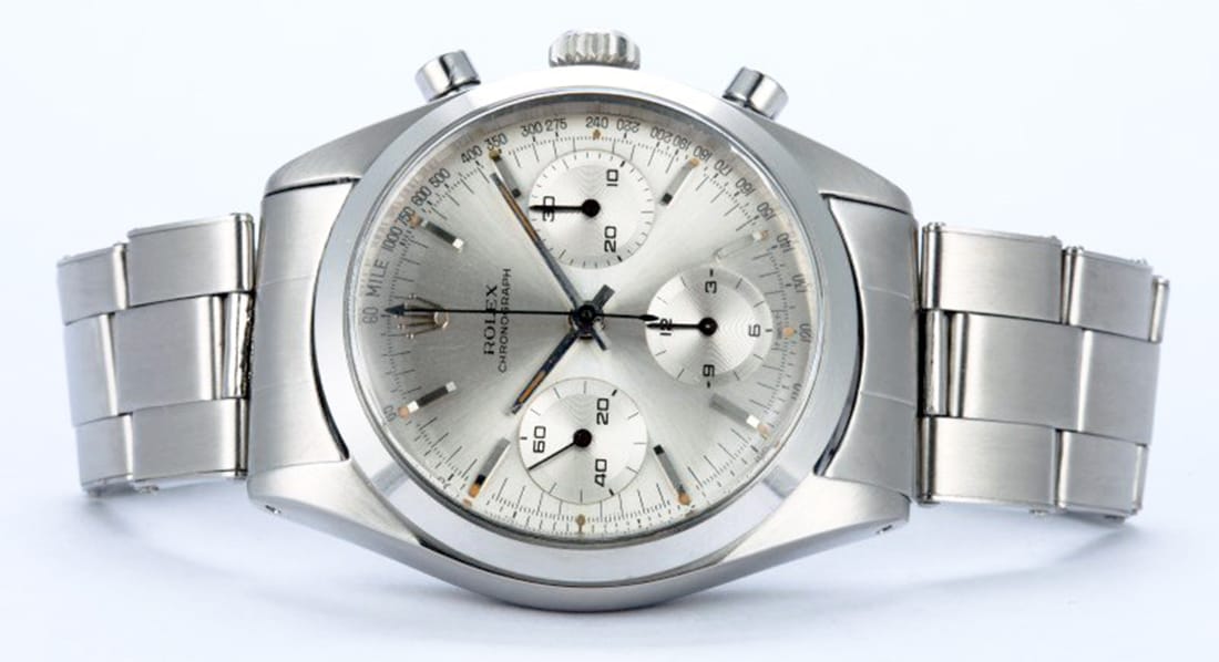 This watch looks somewhat similar to Eric Clapton's Albino Daytona. Pre-Cosmograph Daytona