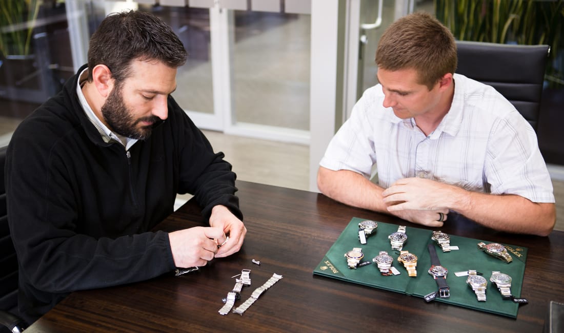 Joe and @rolexdiver talking watches at Bob's