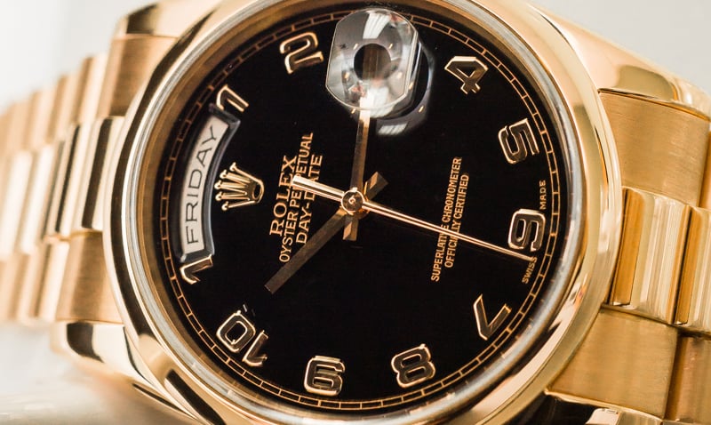 It can be worn nearly anywhere. Rolex-Everose-president-118205