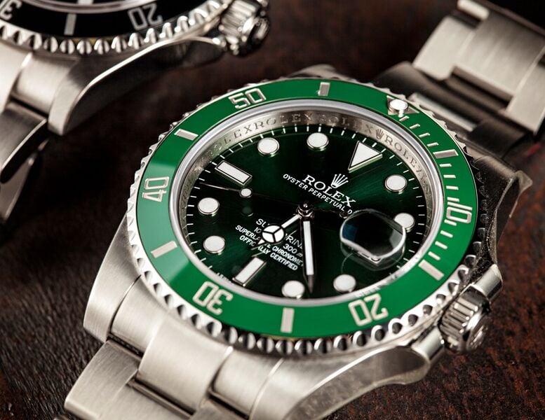 A Rolex Submariner 116610LV, Called the hulk.