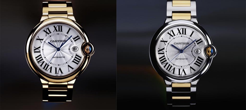 cartier ballon bleu or rolex datejust