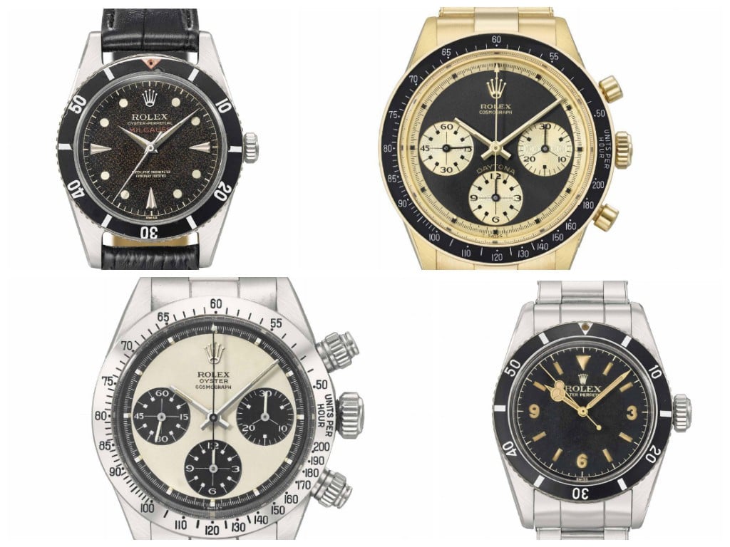 Vintage Rolex sports watches presented at the Christie’s 2016