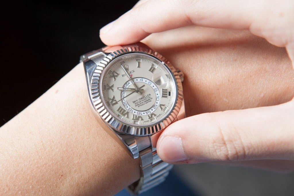 White gold Rolex Sky-Dweller