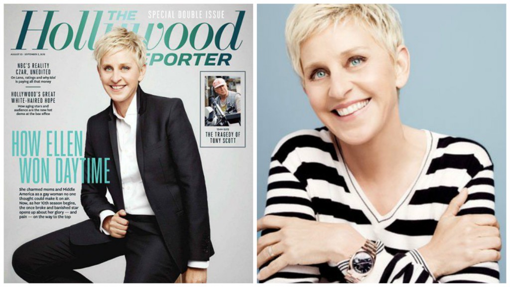 Ellen wearing an Everose pink gold Rolex Day-Date President Ellen wearing an Everose pink gold Rolex Day-Date President