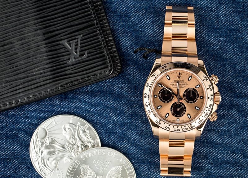 Rolex Daytona ref. 116505 with a pink dial Rolex Daytona ref. 116505 with a pink dial