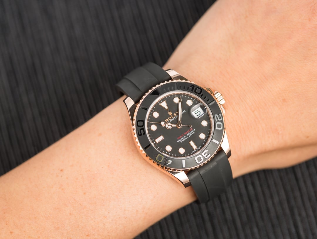 rolex yacht master 37mm on wrist