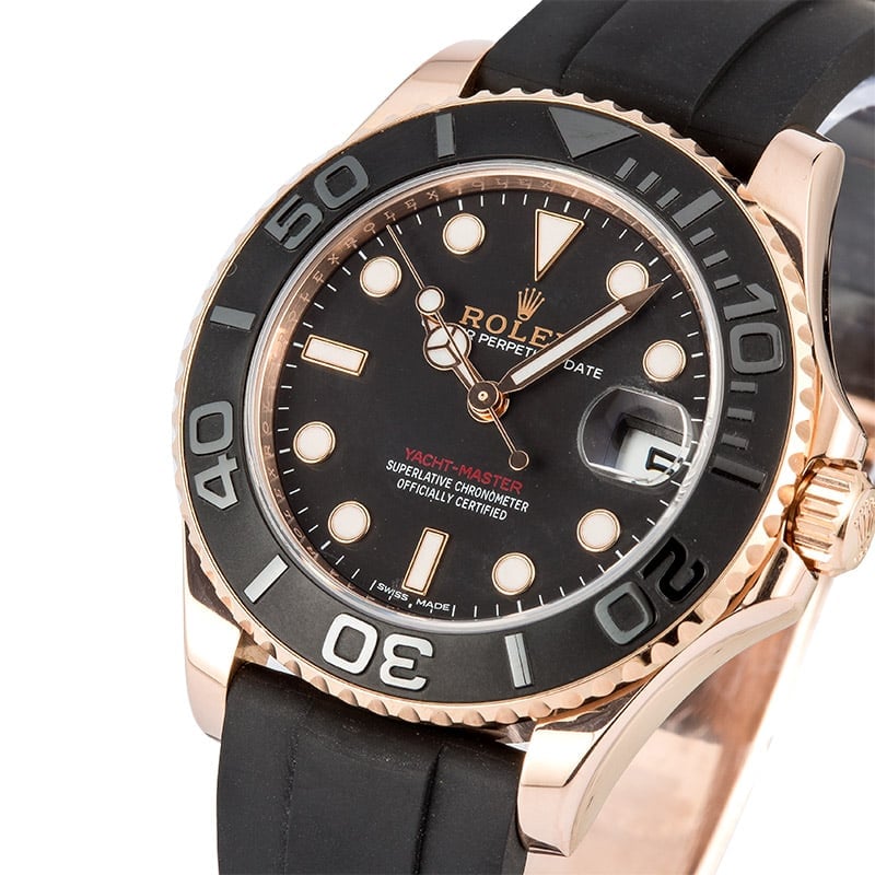 rolex yacht master black and gold