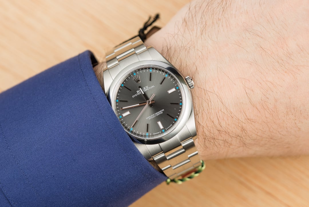 rolex rhodium oyster perpetual