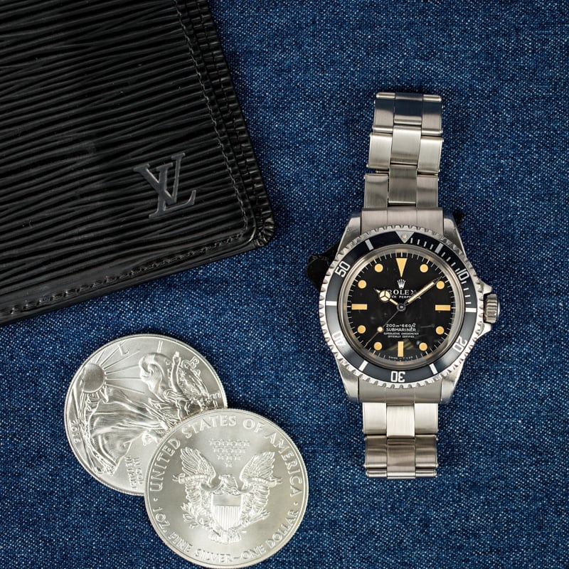 Vintage Rolex Submariner-Black Dial-Patina Markers-1977