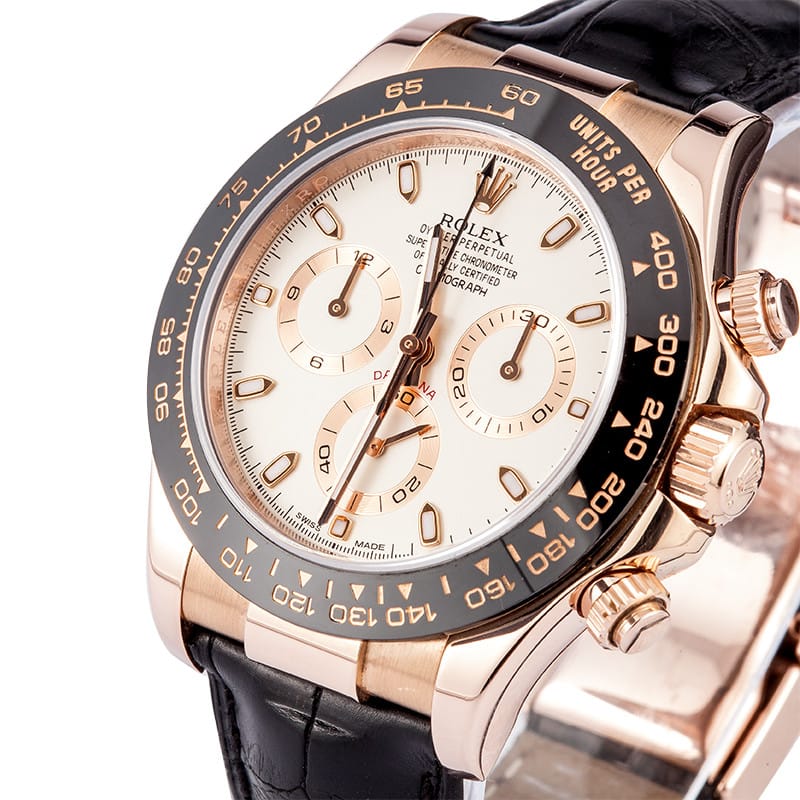 rose gold daytona white face