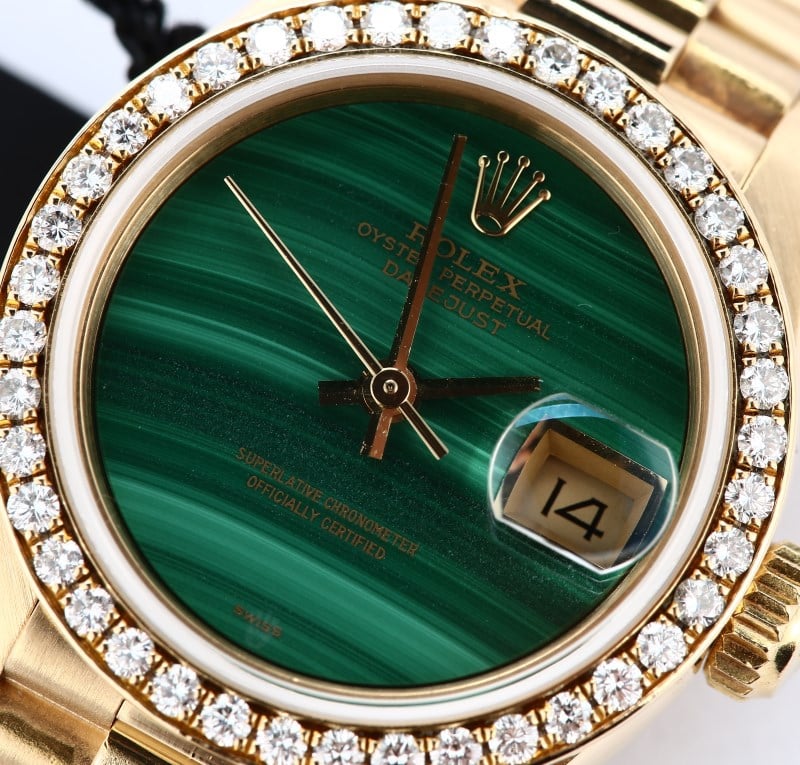 Rolex Lady Datejust President ref. 69138 malachite dial