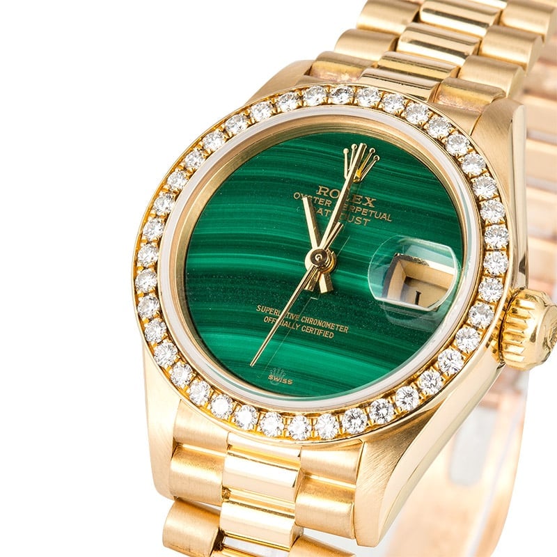 rolex ladies green dial