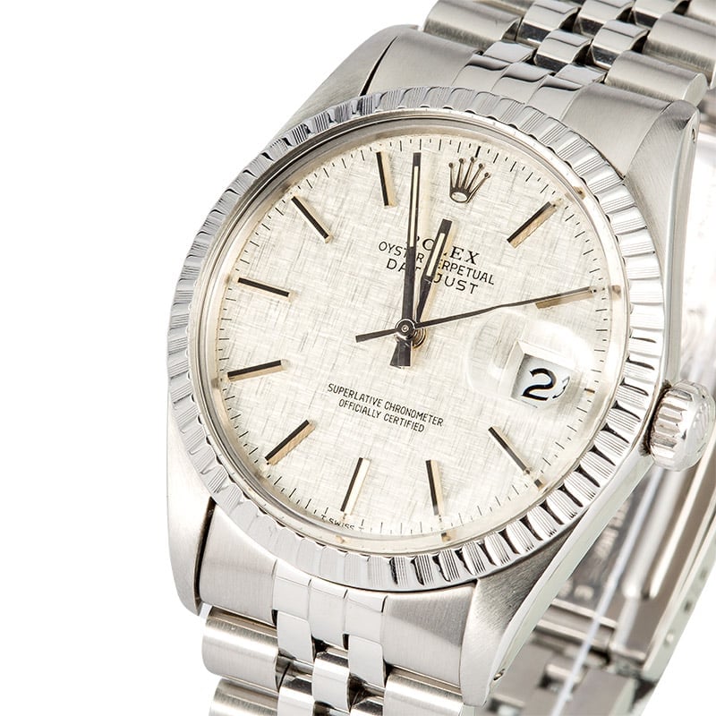 rolex linen dial datejust