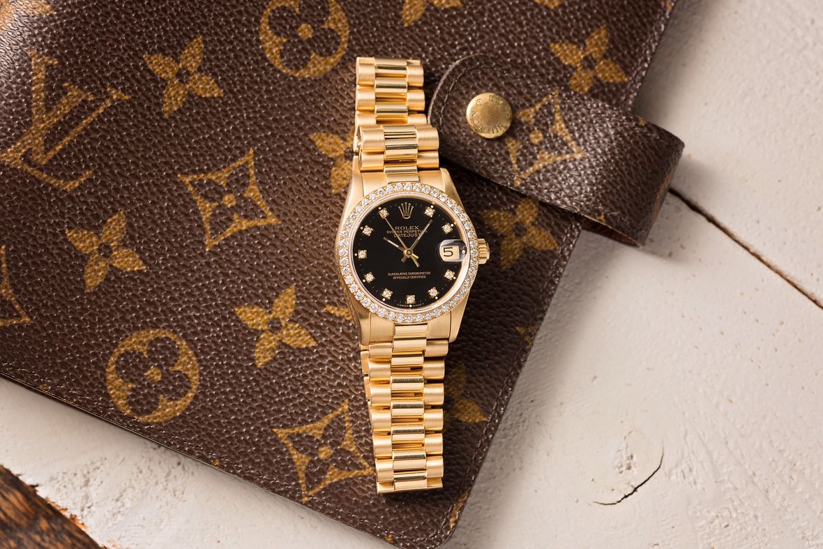 Rolex Lady President - Diamond Bezel Rolex Lady-Datejust President Diamond Bezel
