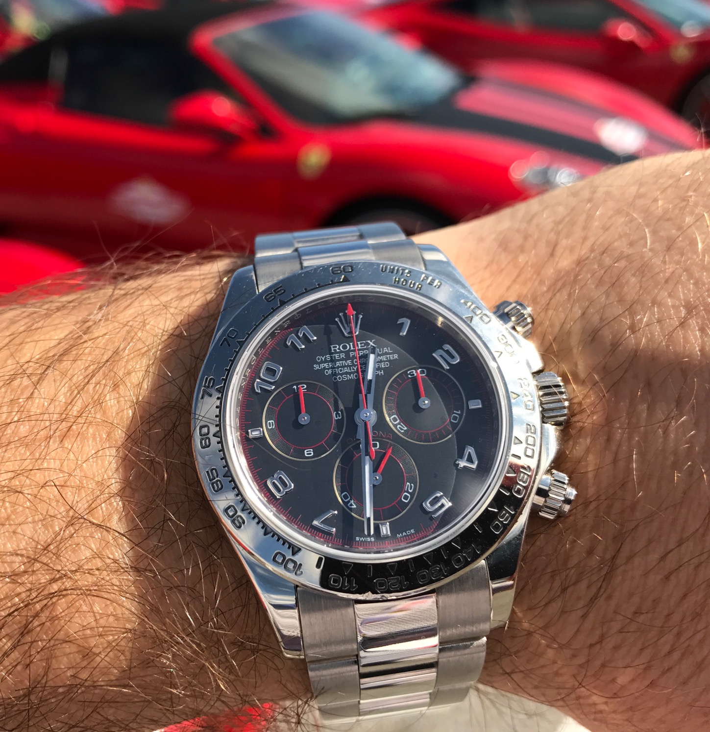 rolex daytona ferrari red