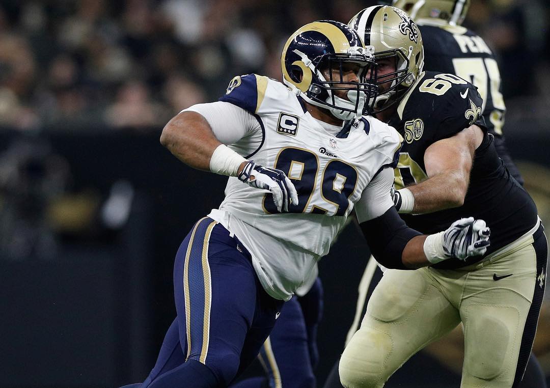 NFL Star Aaron Donald NFL Star Aaron Donald Working Hard
