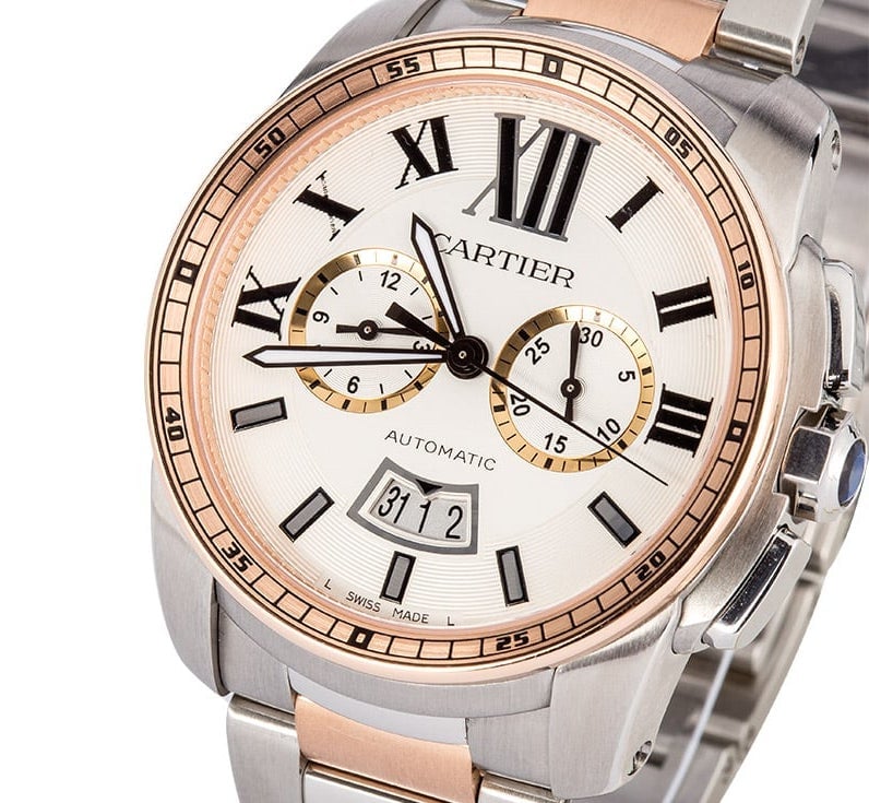 cartier calibre two tone