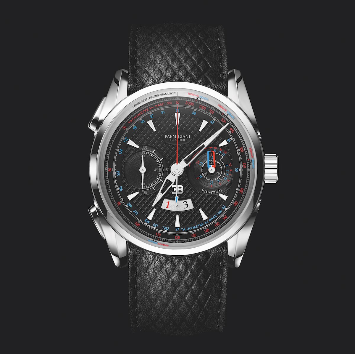 Bugatti Aerolithe Performance has a double tachymeter. The Bugatti Aerolithe Performance is a great watch.