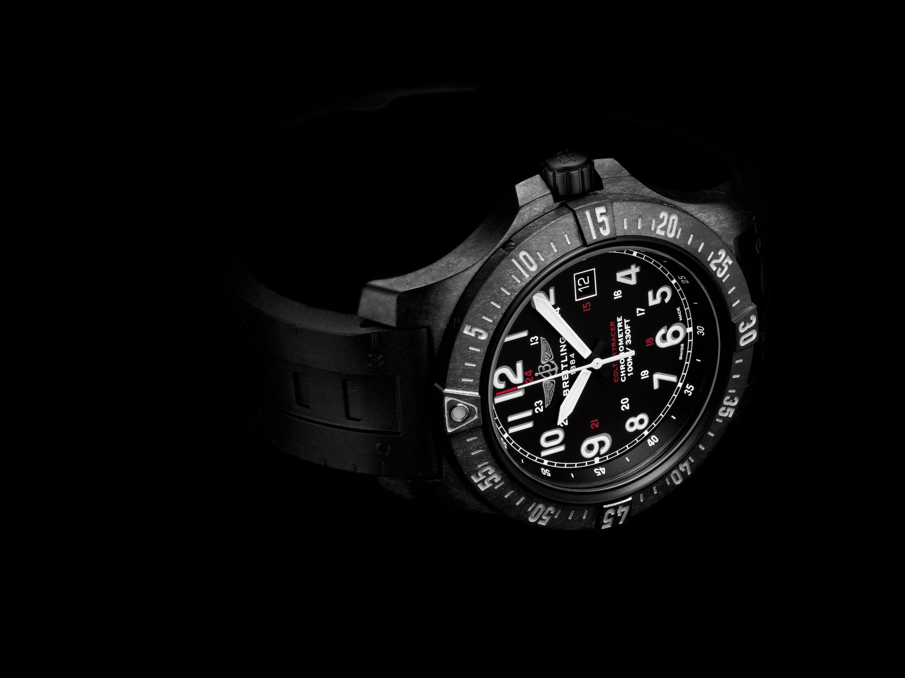 The Breitling Colt is a great watch by Breitling since it is more accurate than the traditional Quartz movement. The Colt comes in black and a sapphire crystal.