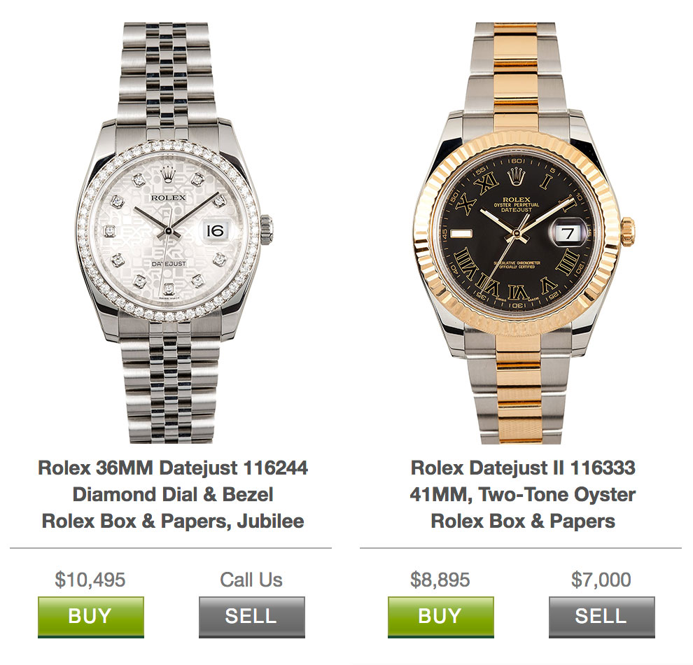 price of a rolex